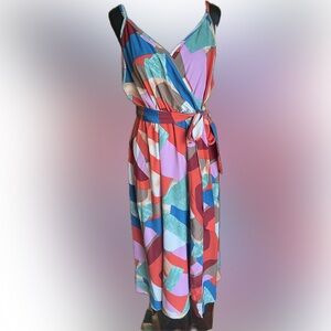 Colorful Geometric Patterned Dress